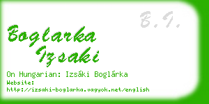 boglarka izsaki business card