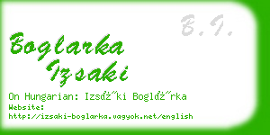 boglarka izsaki business card